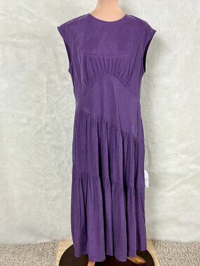 Universal Standard XS Paloma Potion Purple Tiered Dress NWT US 10/112
